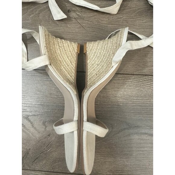 REFORMATION Alessa linen wedge espadrilles 6.5 new - Picture 1 of 13